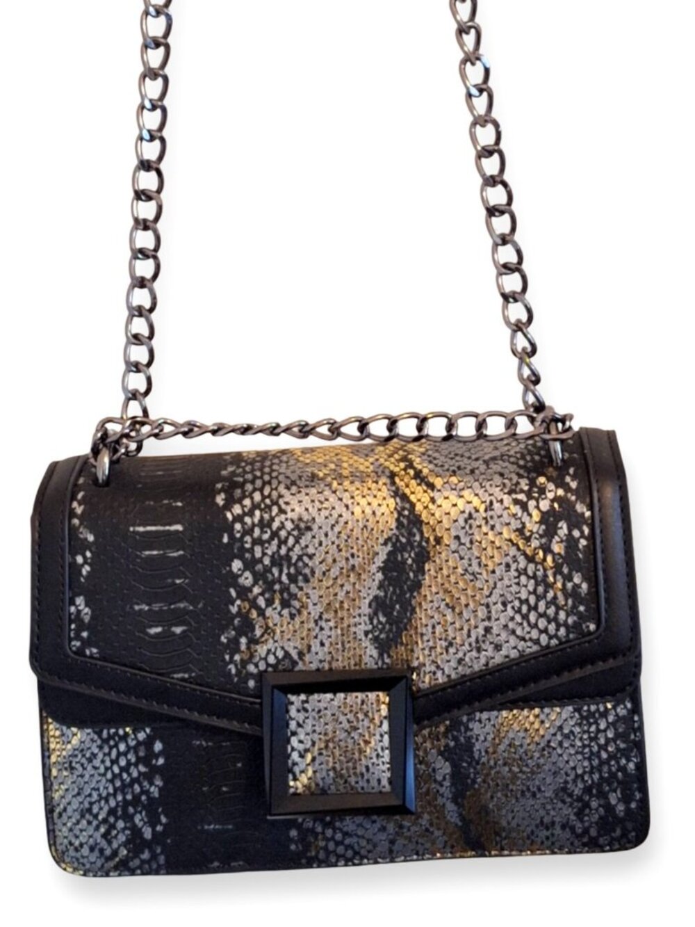 Women’s Crocodile Pattern Shoulder Bag Chain Crossbody Small Bag